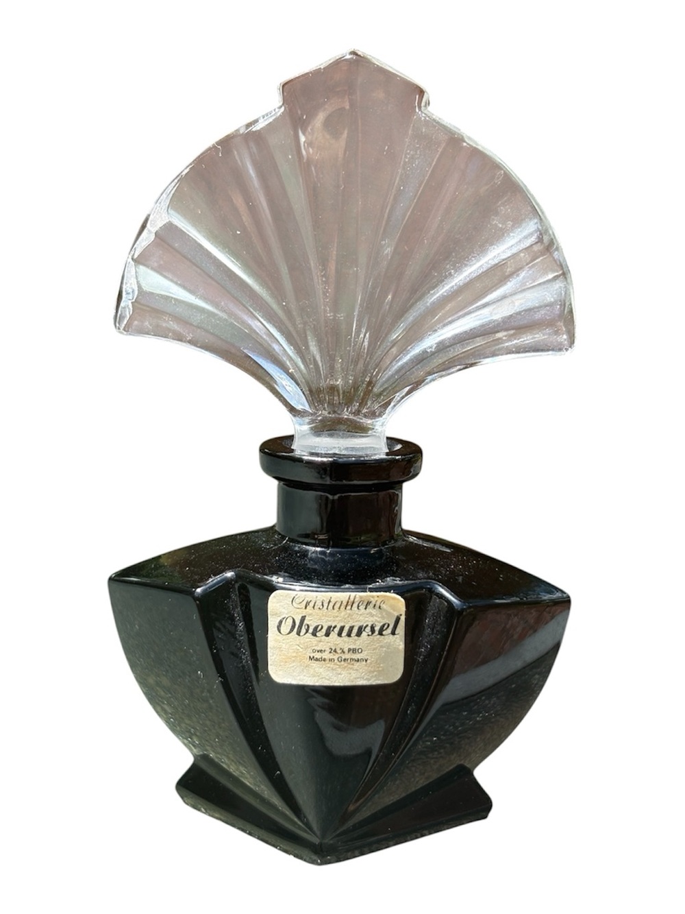 Vintage Cristallerie Oberursel Black Crystal Perfume Bottle